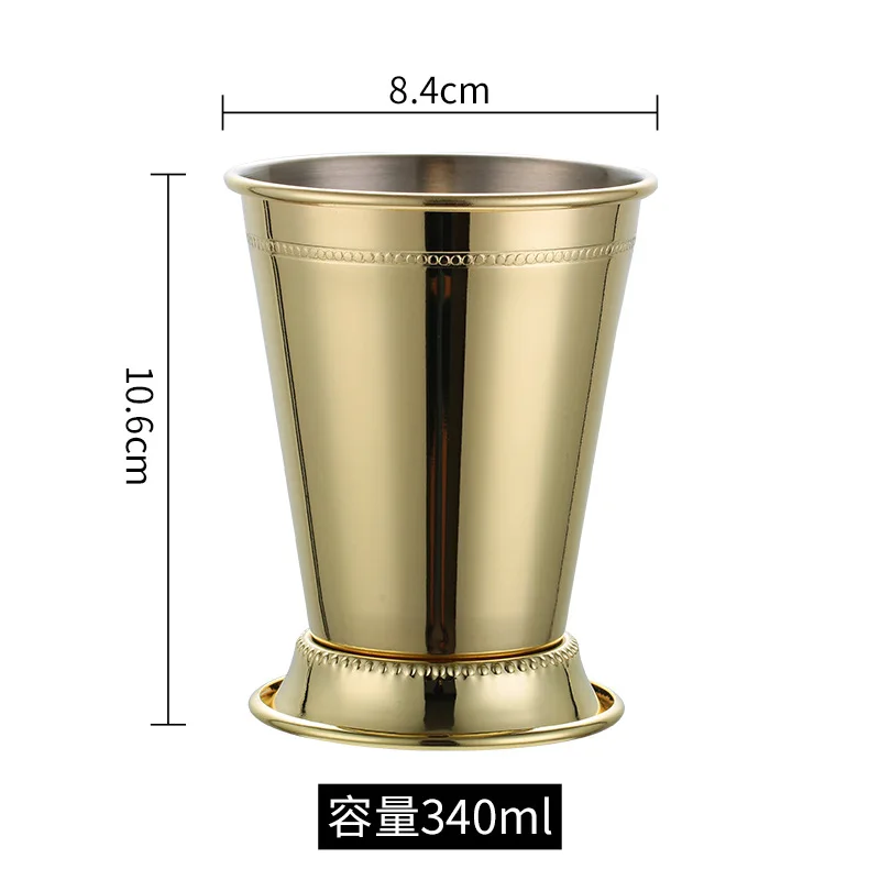 Mint Julep Cup Classic Moscow Mule Kentucky Derby Julep Stainless Steel Julep Cocktail Cup