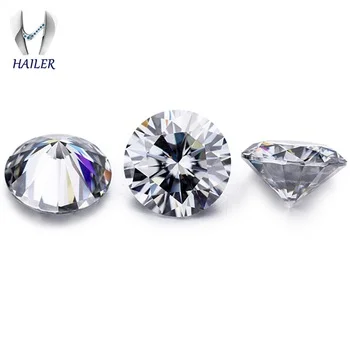 Latest hot selling GH round diamond cut  loose moissanite stone price per carat