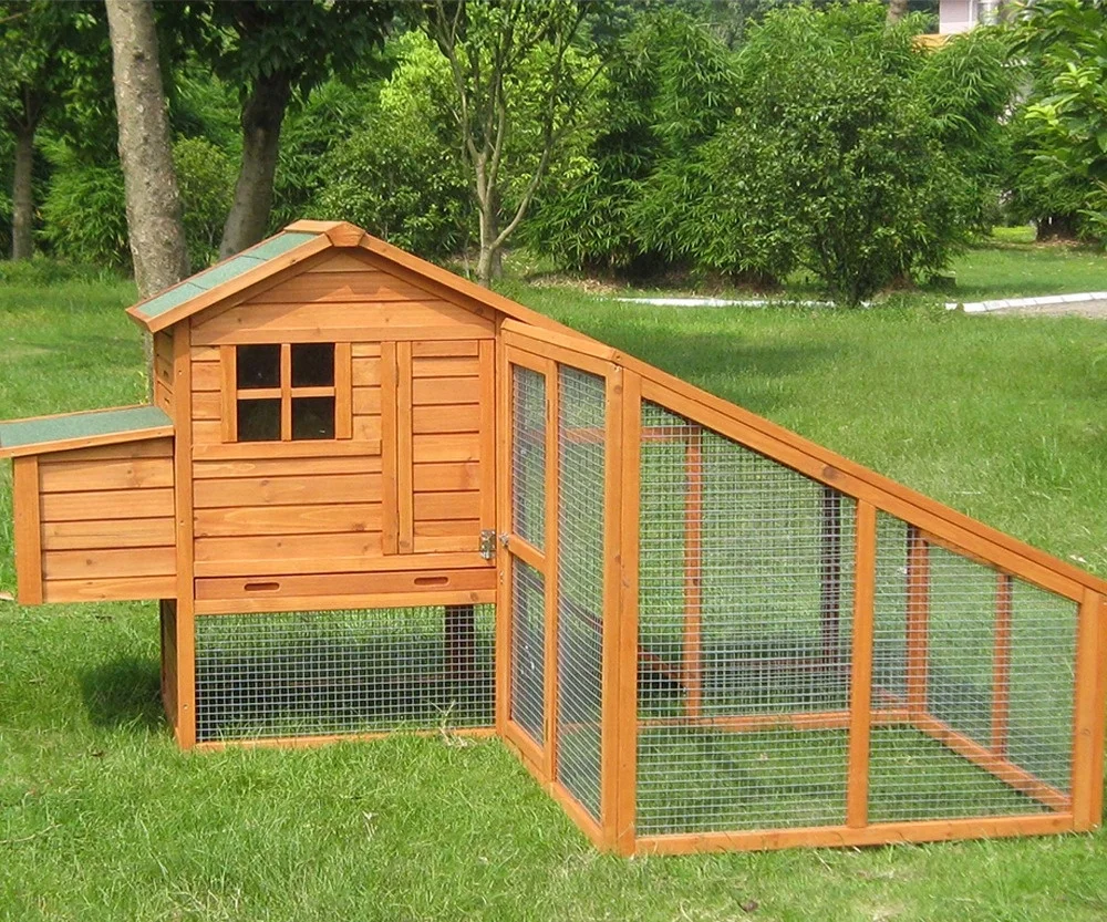 Fir Wooden trapezoid run for chicken coop direct