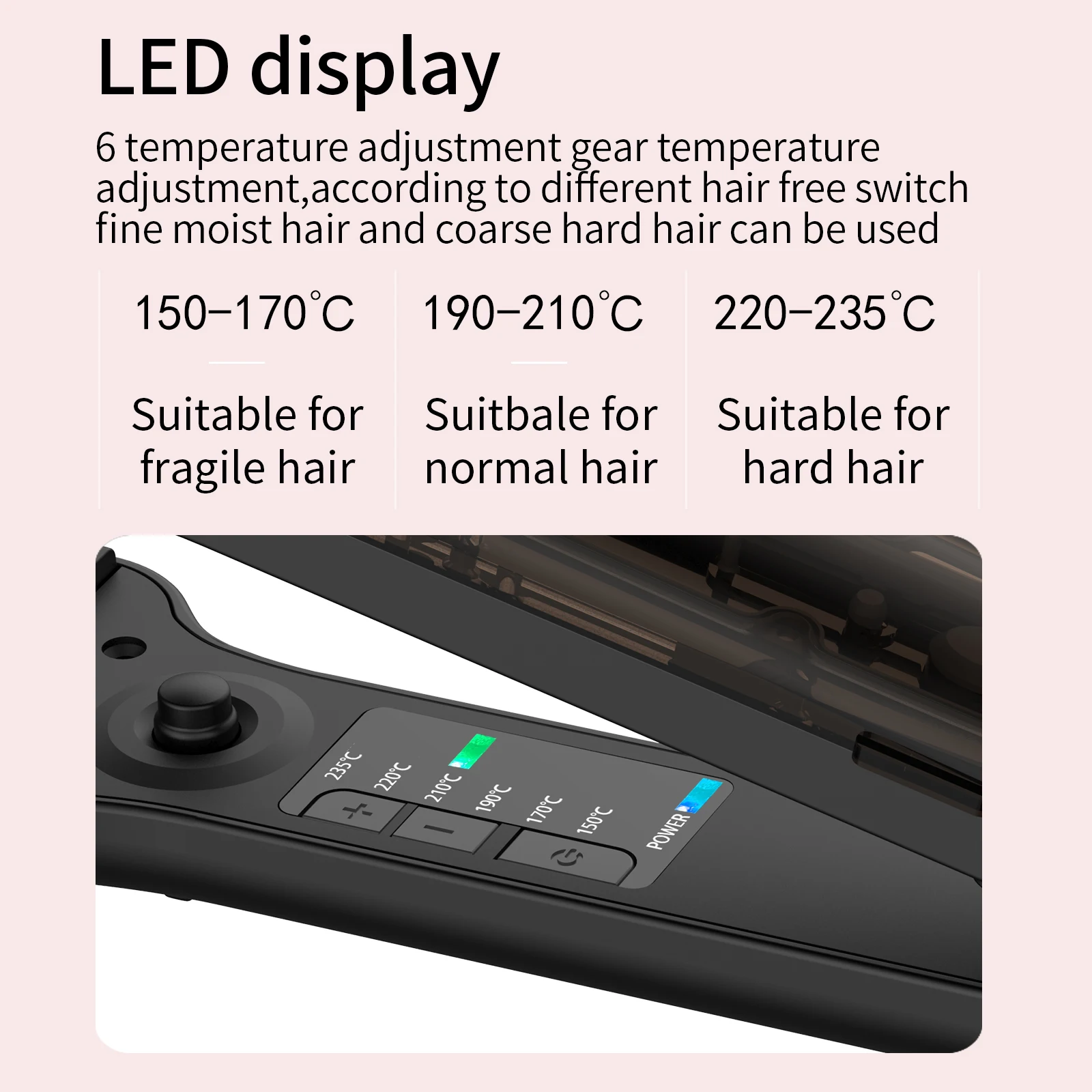 Professional manufactures Portable Private Label high-quality automatic steam and infrared hair straightener titanium flat iron