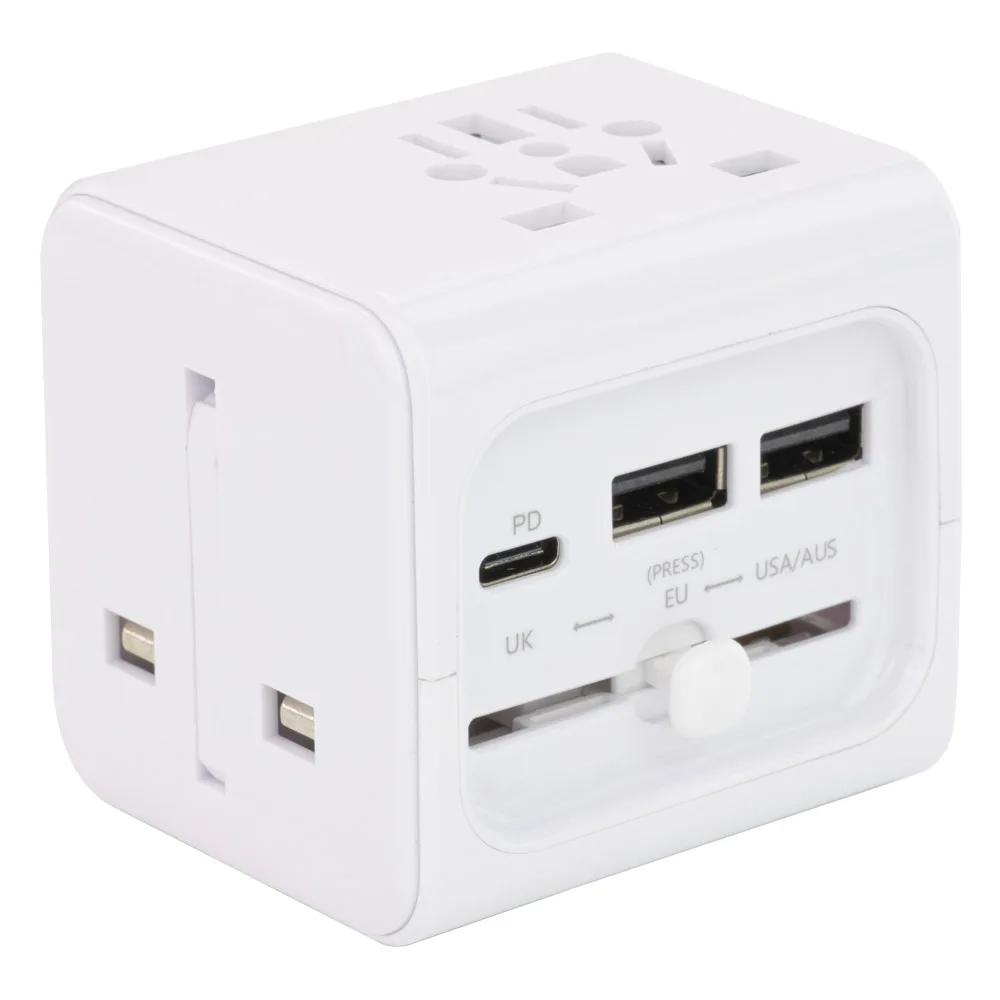 Wall Power Travel Adaptor Multi Plug Universal Travel Adapter Dual Type-C Travel Adapter USB portable charger
