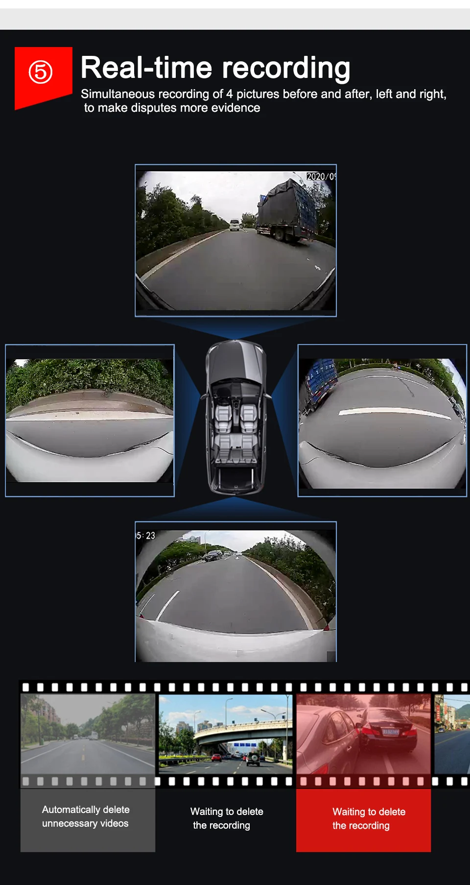 3D 1080P HD 360 Degree Bird View Surround System Panoramic View All Round View DVR Camera Quad-Core CPU 30 Car Model Optional