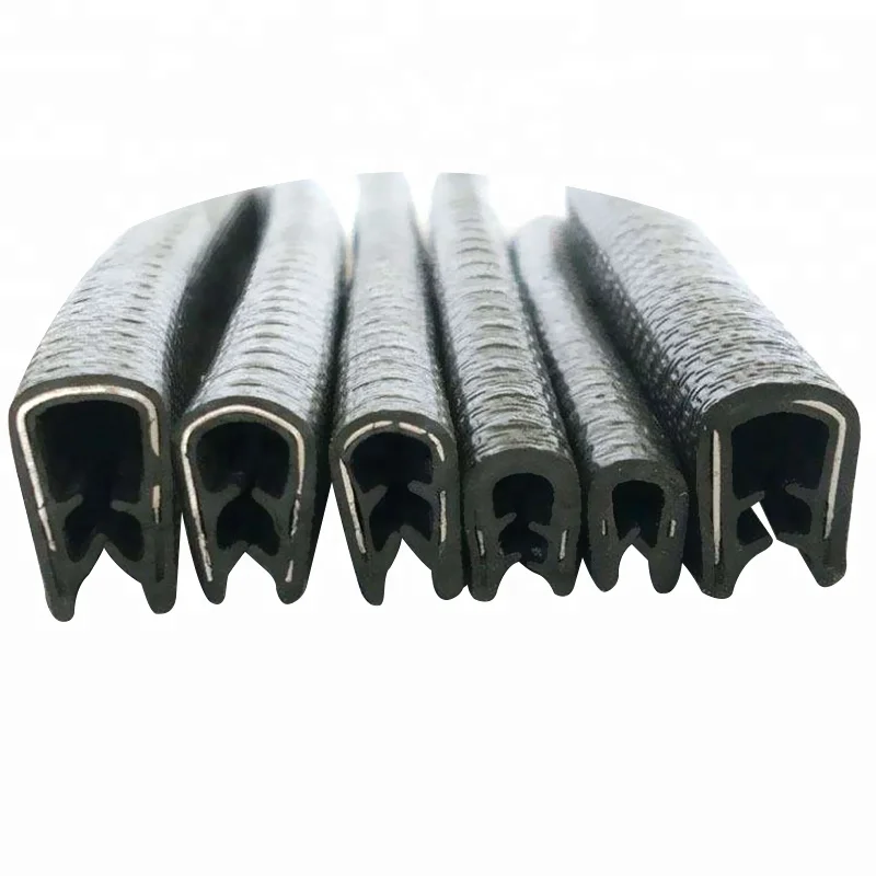 Car door U-shaped anti-collision rubber strip with iron sheet anti-scratch universal PVC material