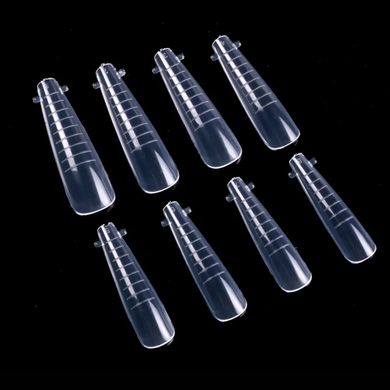 TSZS 2023 Hot Selling Coffin Flat Sturdy Short Square Dual Forms Nail Tips Reusable Fingernail Extension