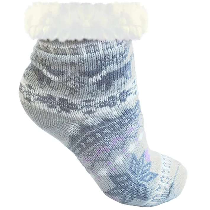 Socks Factory Girls Warm Winter Slipper Bed Socks with Anti Slip Gripper Soles And Soft Cosy Teddy Fleece Lining