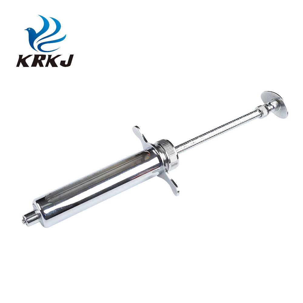 KD204 Veterinary Brass Metal Luer Lock Injection Syringe 10ml 20ml 30ml 40ml 50ml 100ml for Pig Horse Cattle Sheep