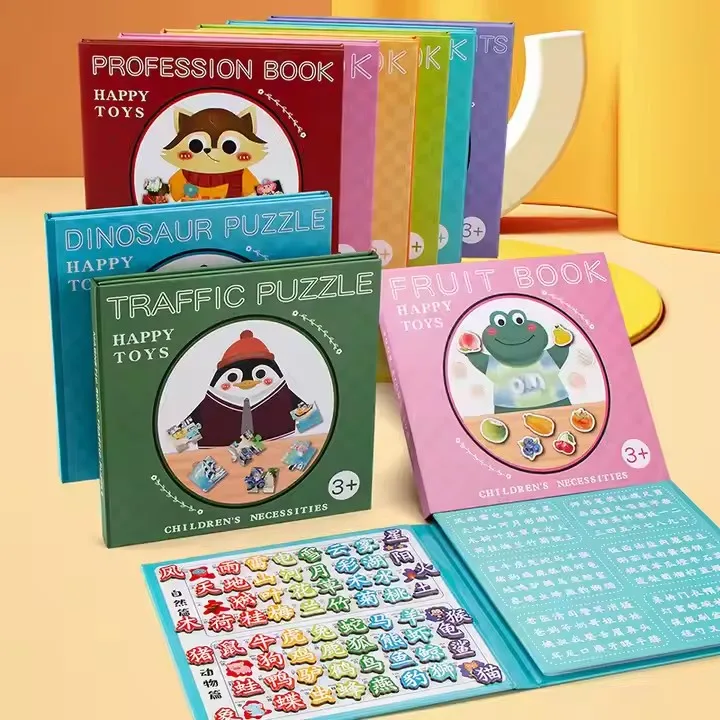 Services Magnetic Fractions Math Study Book Toys Intelligence Foldable Portable Cognitive Matching Puzzle Board for Kids Student