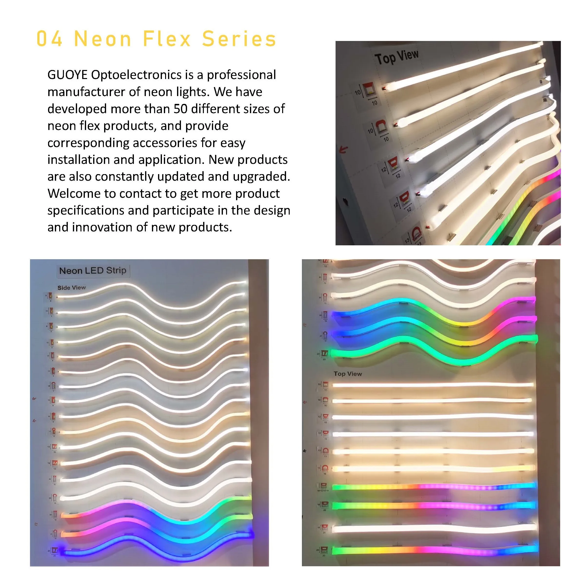 Factory 12v 24v 10*10mm top emitting IP67 waterproof silicone led neon strip rope light