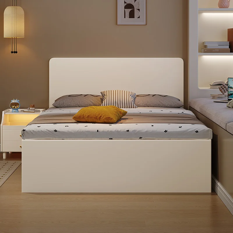 Modern Scandinavian Solid Wooden Double Bed with 3 Drawer Storage for Home and Hotel Family Bedroom Master Bedroom Bed