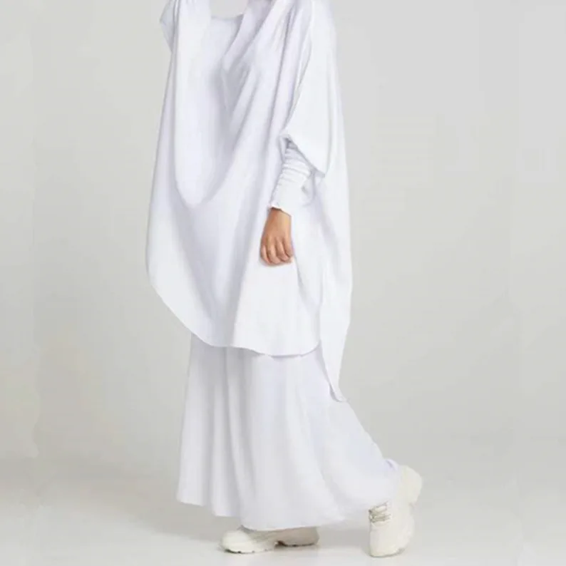 New Style Ethnic Telekung Prayer Thobe Kaftan Dubai Robe Kimono Caftan Muslim Hijab Dress Abayas  Islamic Clothing For Women