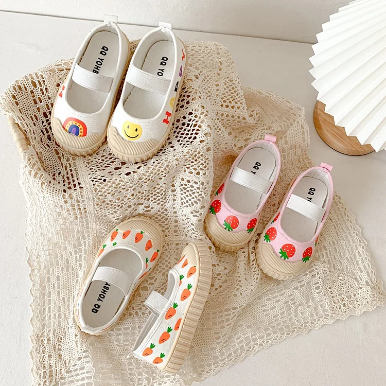 Spring Autumn Boutique Color Mixing Toddler Cartoon Cute Fashion Girl Casual Baby Walking Shoes