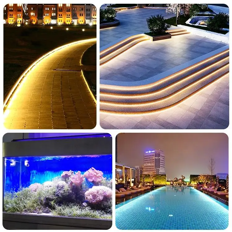 12V RGB Swimming pool lights smd 5050 blue yellow red color 30 led Ip68 underwater led light strip waterproof