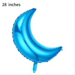 Custom 28 inch moon shape foil balloons birthday party decoration atmosphere balloon star shape thin version of the moon