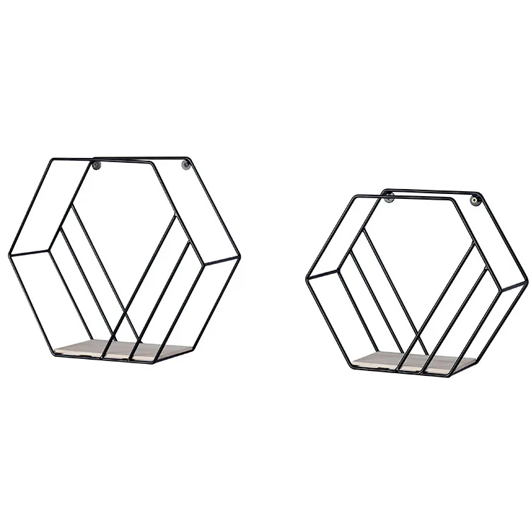 
INS 2019 Wholesale high quality cheap black metal iron wire mesh wall shelf 