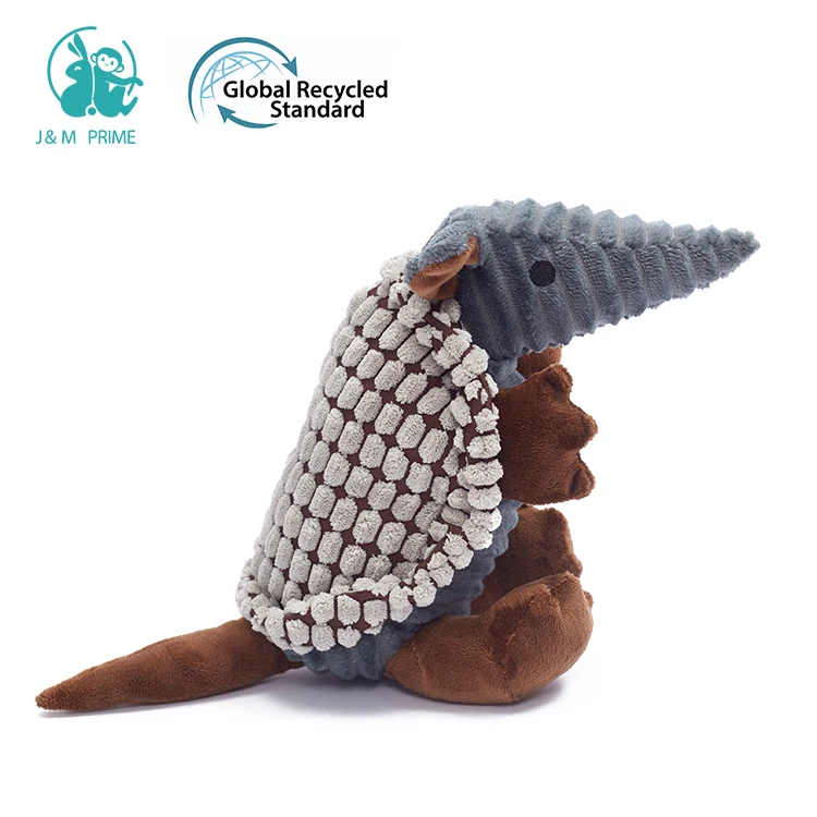 Best Selling Eco-friendly Plush Pet Toy OEM/ODM Soft Bite Resistant Animal Pangolin Shape Squeaky Dog Chew Toys
