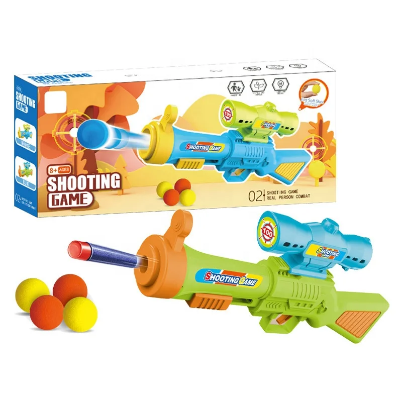 Wholesale Cheap Plastic Gun 2 in 1 Target Shooting Games Toy Guns for Kids Plastic Toys OEM/ODM