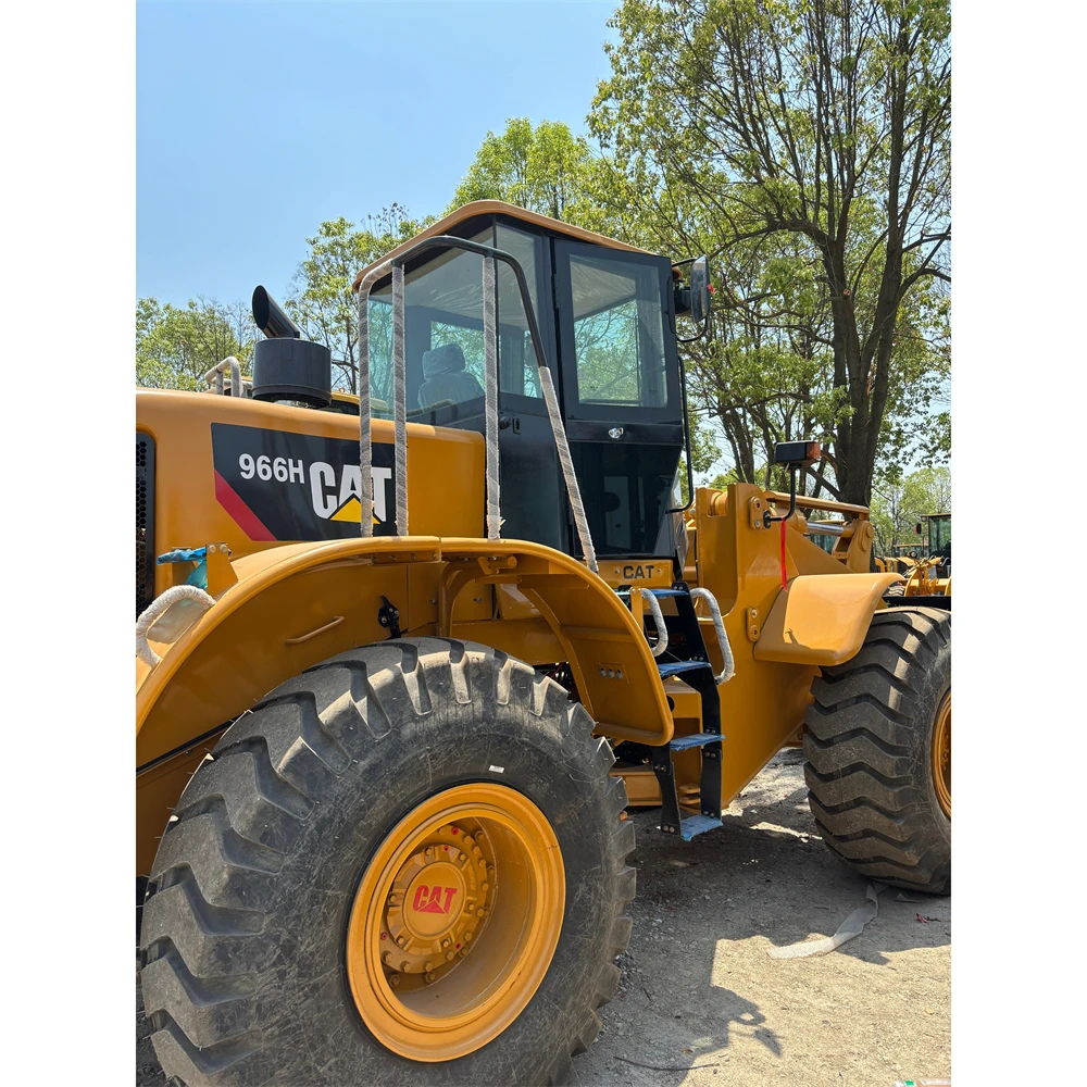 Low Price Used Cat 966H Wheel Loader with Wood Grapple Clamp Log ForK For Forest Logging
