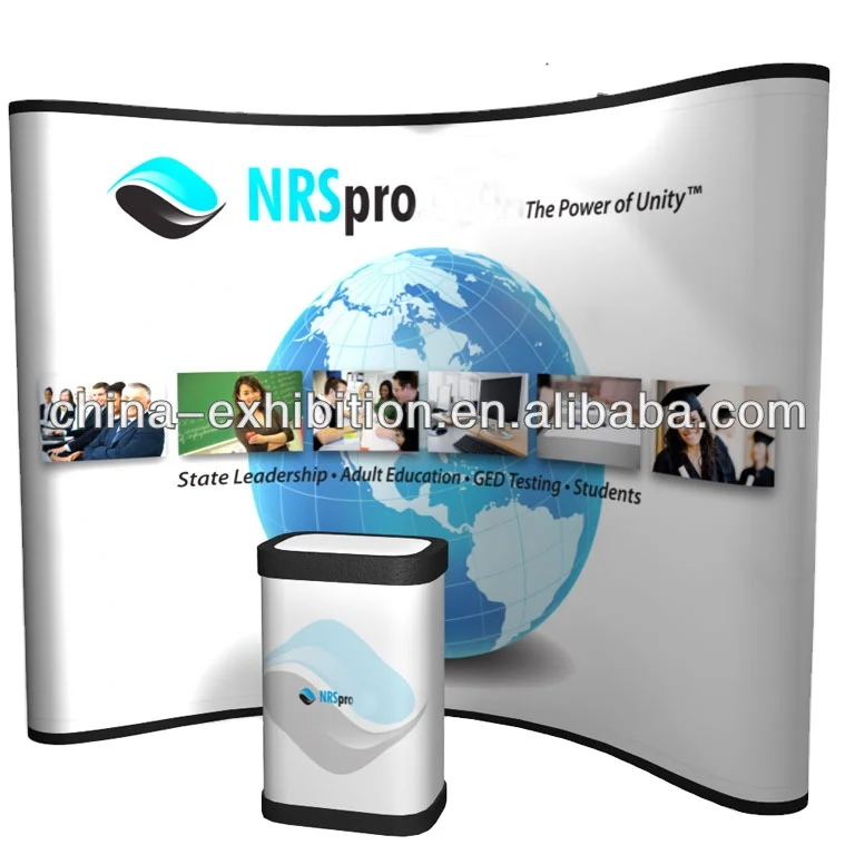 Portable exhibition booth Modular backdrop Pop up display customized size for advertising.