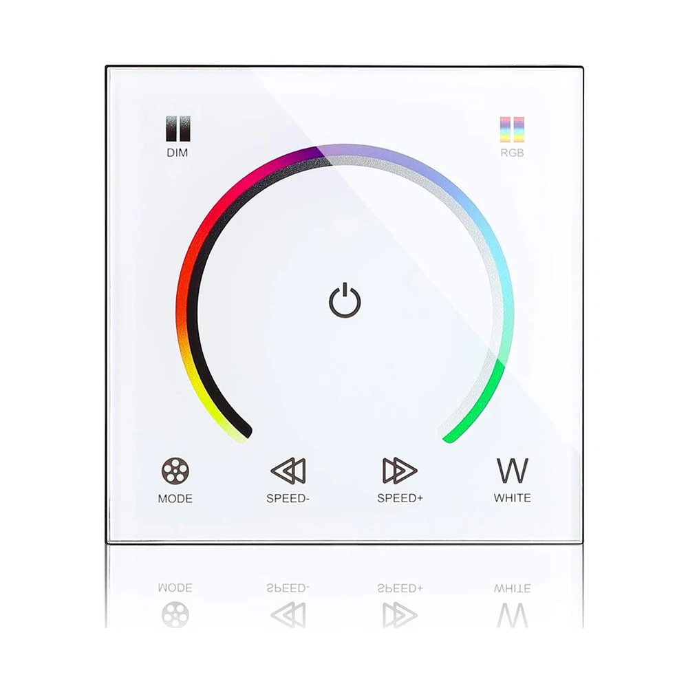 Панель управления светодиодными лампами RGB стеклянная сенсорная панель настенное крепление диммер светодиодами для светодиодных ламп SMD 5050