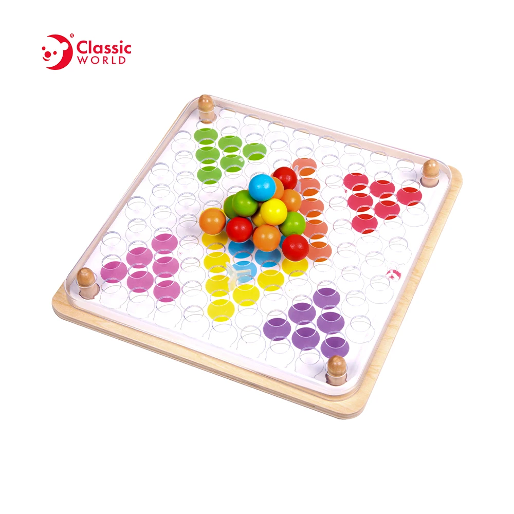 Most Popular Safe Early Educational Toy Hands Brain Training Clip Beads Puzzle Board Math Game Baby Montessori Wooden Toys