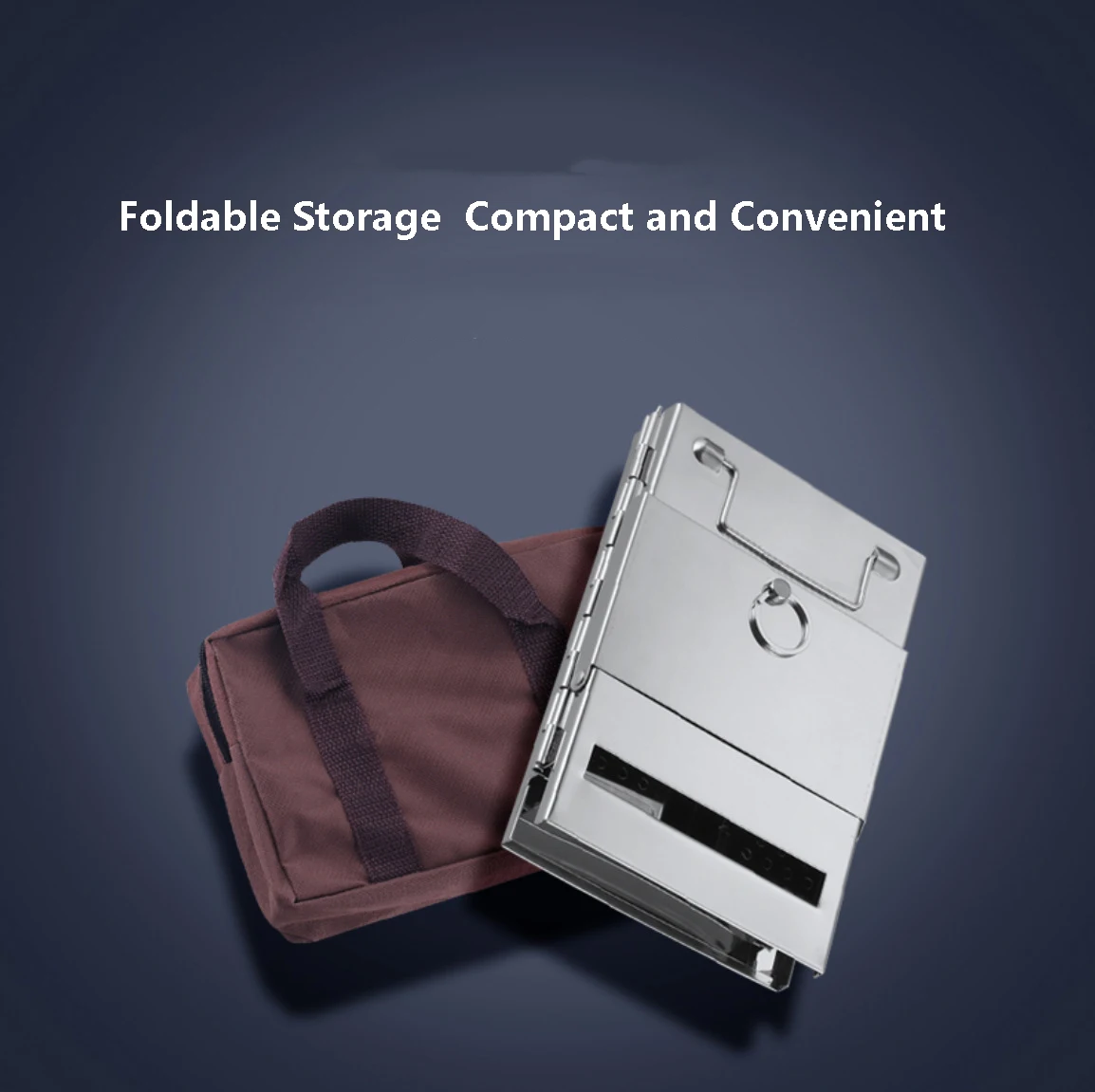 Mini Portable Stainless Steel 304 Food Grade Folding Charcoal Barbecue Grill Mesh Outdoor BBQ Stove Camping Kitchen Firewood