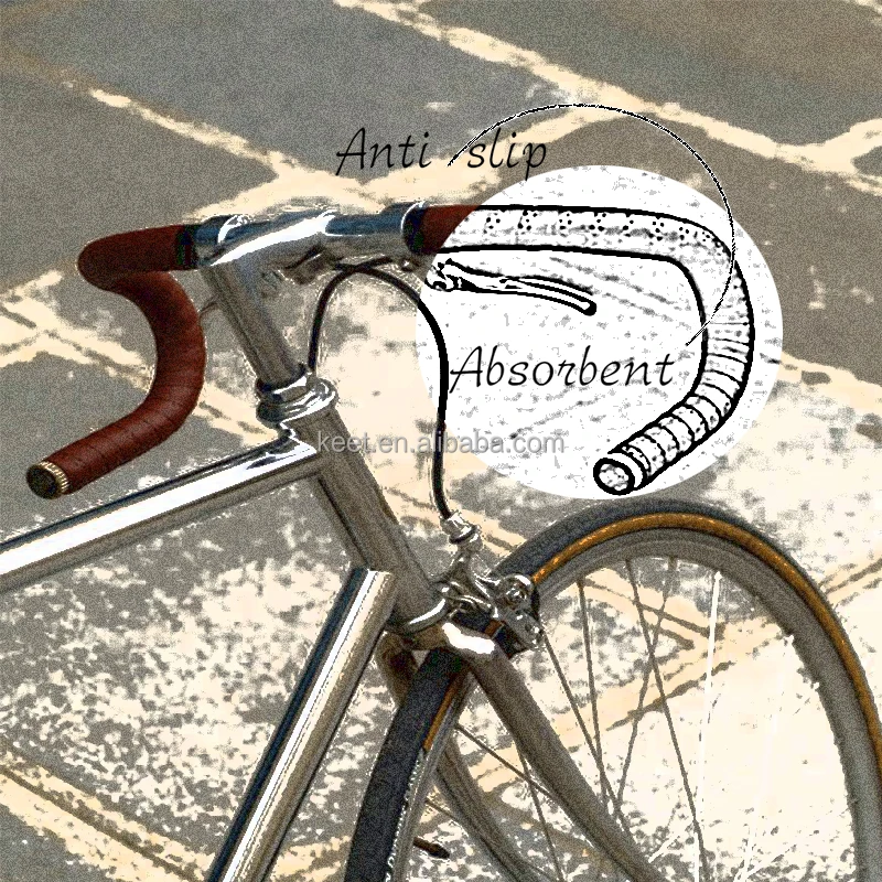Factory Oem Road Bike Handlebar Tape Pu Color Handle Bar Tape High Elasticity Eva Breathable Bicycle Handle Wrapped