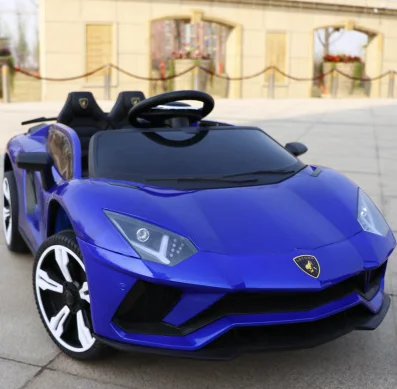 Unisex 2-Seat Kids Electric Car Cool Design Drive Battery Operated Ride-on Toy with MP3 Function Plastic Material for Boys Girls