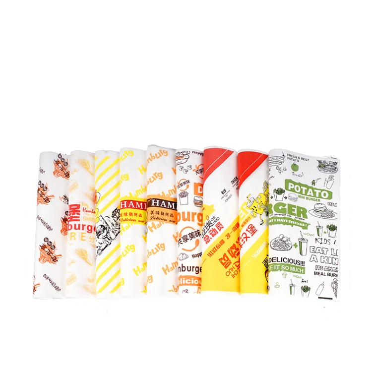 Custom Oil Proof Paper Wrapping Greaseproof Shawarma Food Grade Coating Paper