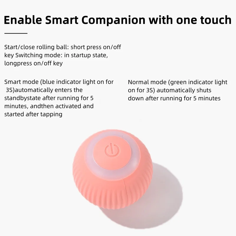 Smart Cat Toy, Gravity Smart Roller Cat Ball, Cat Toys for Indoor Toys Automatic Pet Exercise Toys Electric Tumbler Cat