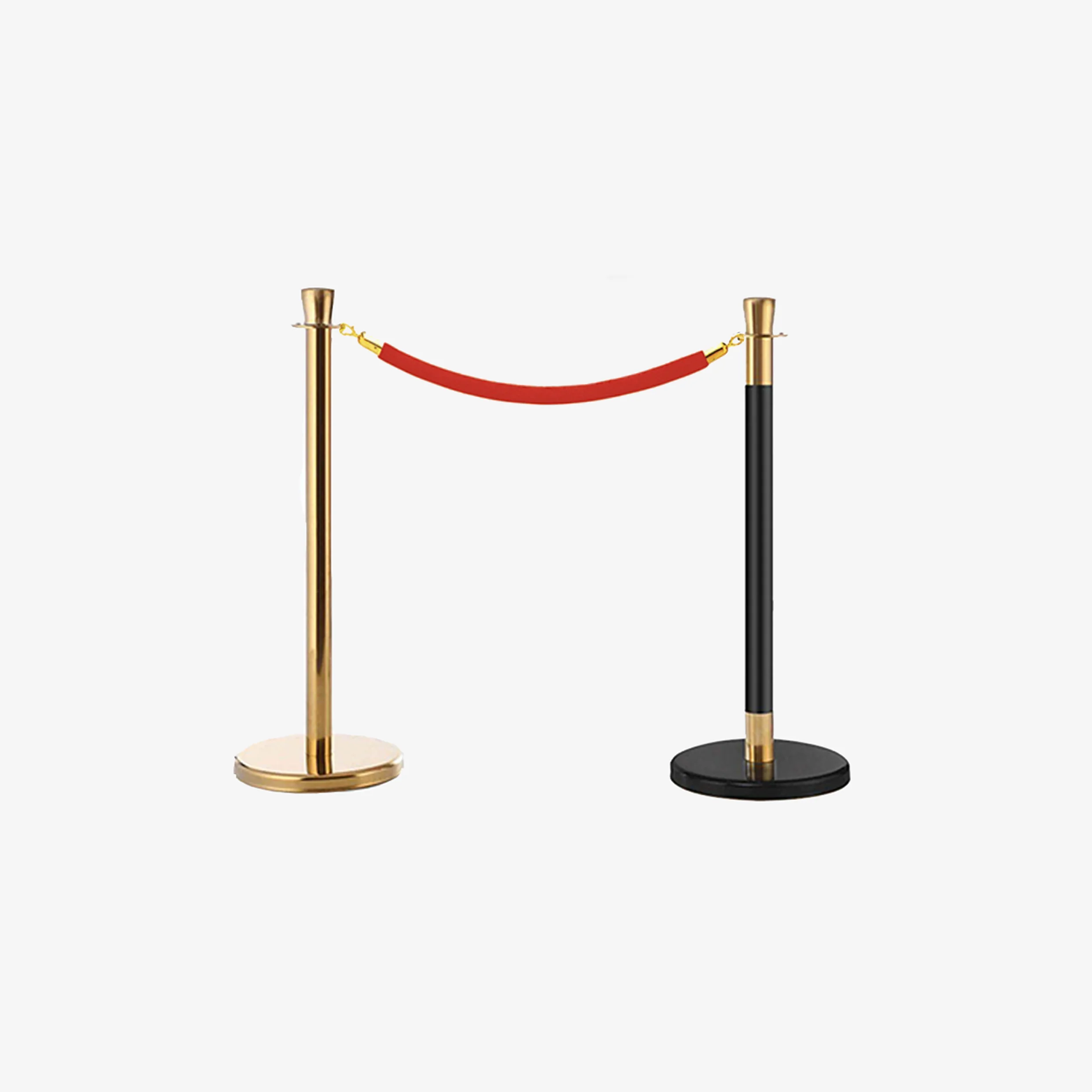 Jinke Blue and Gold Queue Way Pole Barrier Theater Red Carpet Exhibition Crowd Control Post Rope Stanchions Roadway Products