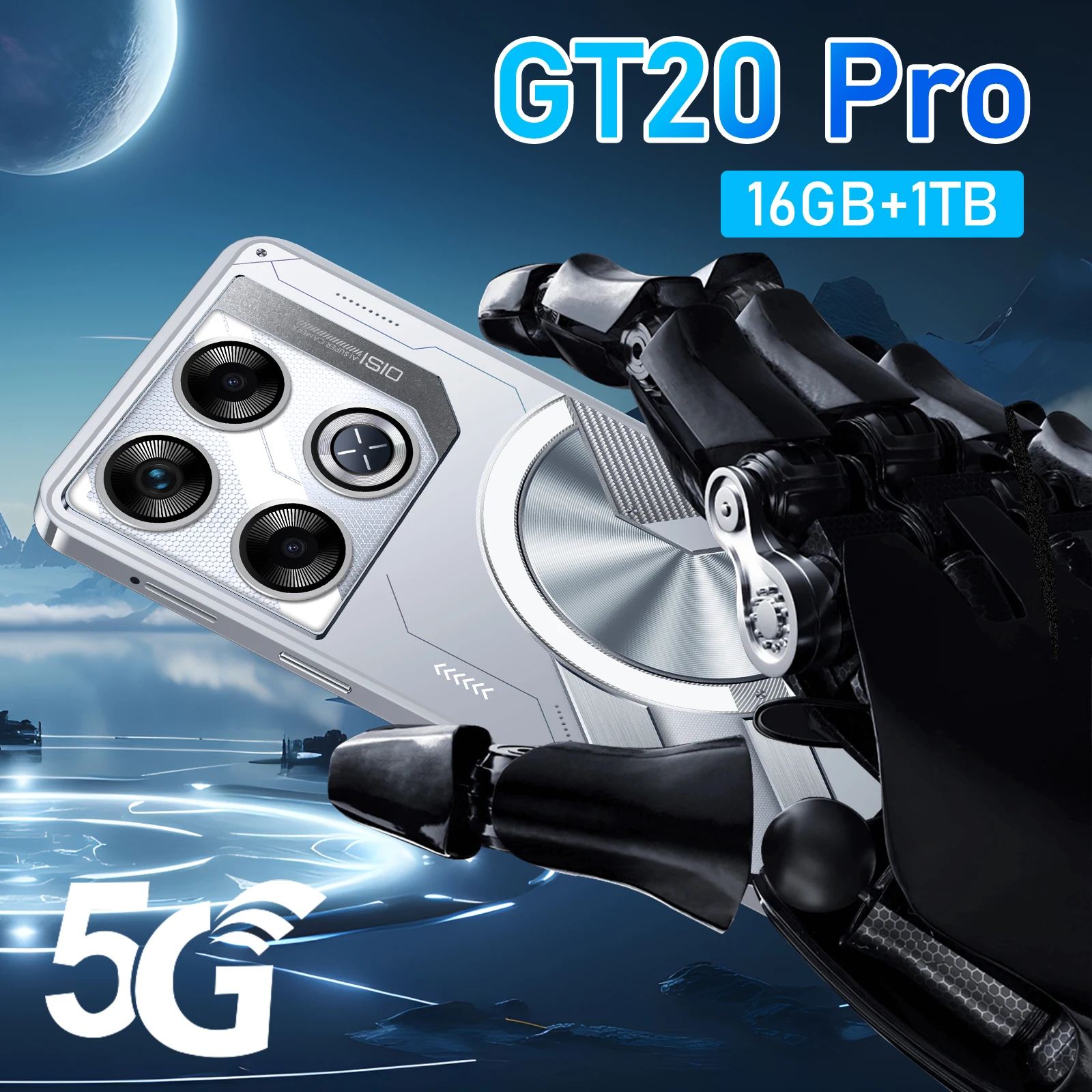 Original New GT20 Pro 5G Smartphone 7.3 Inch Large Memory Cell Phone Global GSM LET Unlocked 4G 5G 7.3 Inch Big Screen Mobile