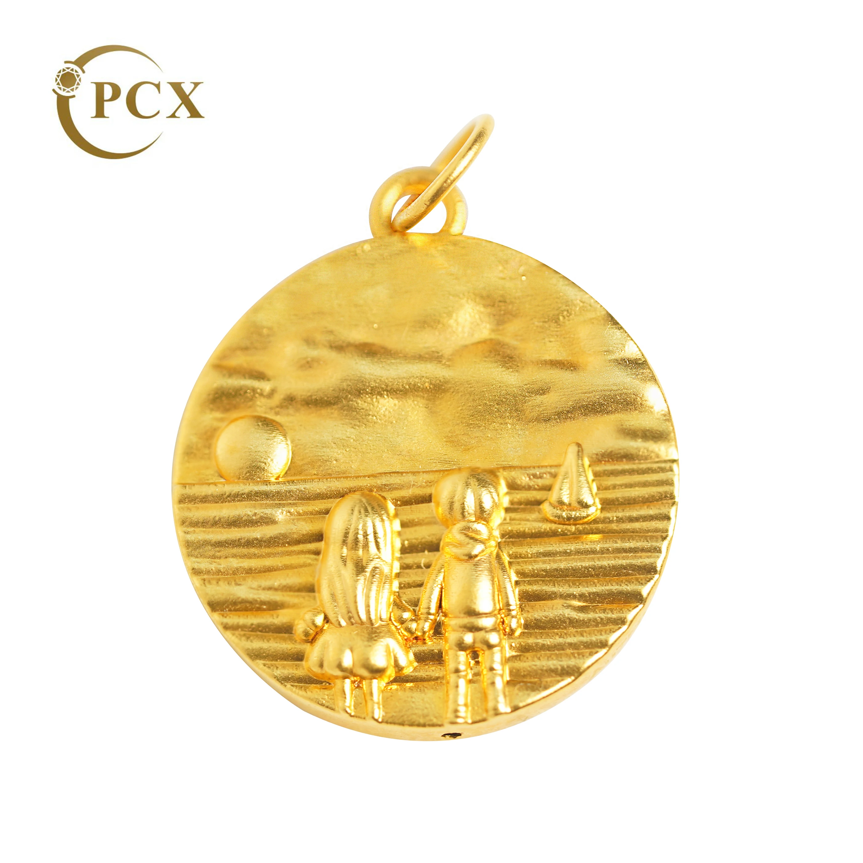 PCX Jewelry 18k Gold Necklace Pendant Trendy Fashion Necklace Custom Coin Pendant Necklace for Women Jewelry Gifts
