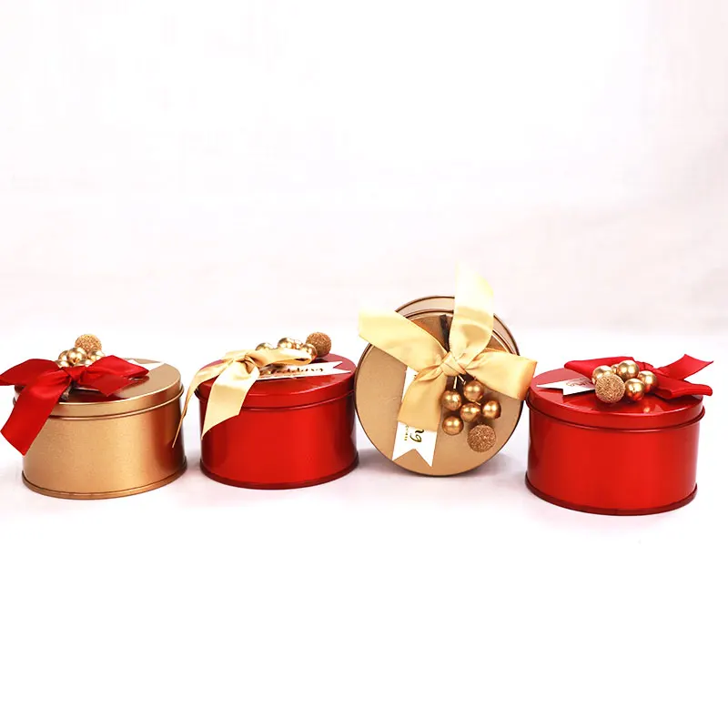 
Fashion designluxury tea tin can candy box wholesale round tin box eyelash vendor customized boxes 