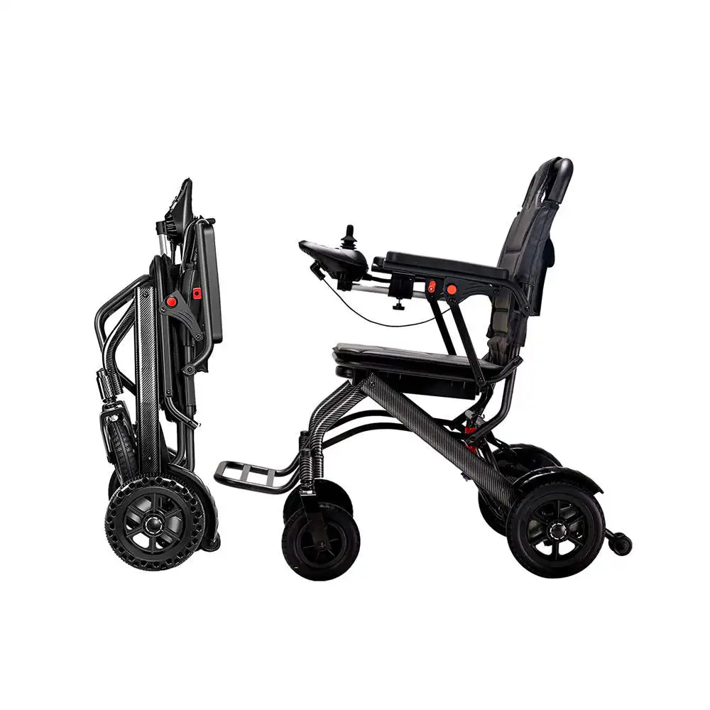 Folding Lightweight China Manufacturer Disabled Electric Wheelchair with Electromagnetic Brake