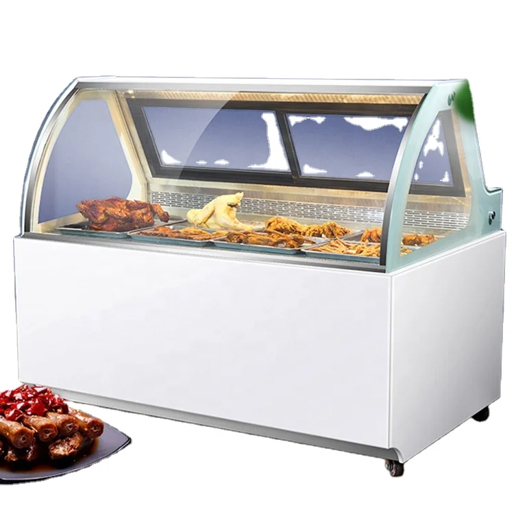 Fish Meat Chiller Commercial Showcase Butcher Shop Meat Display Freezer Refrigeration Equipment