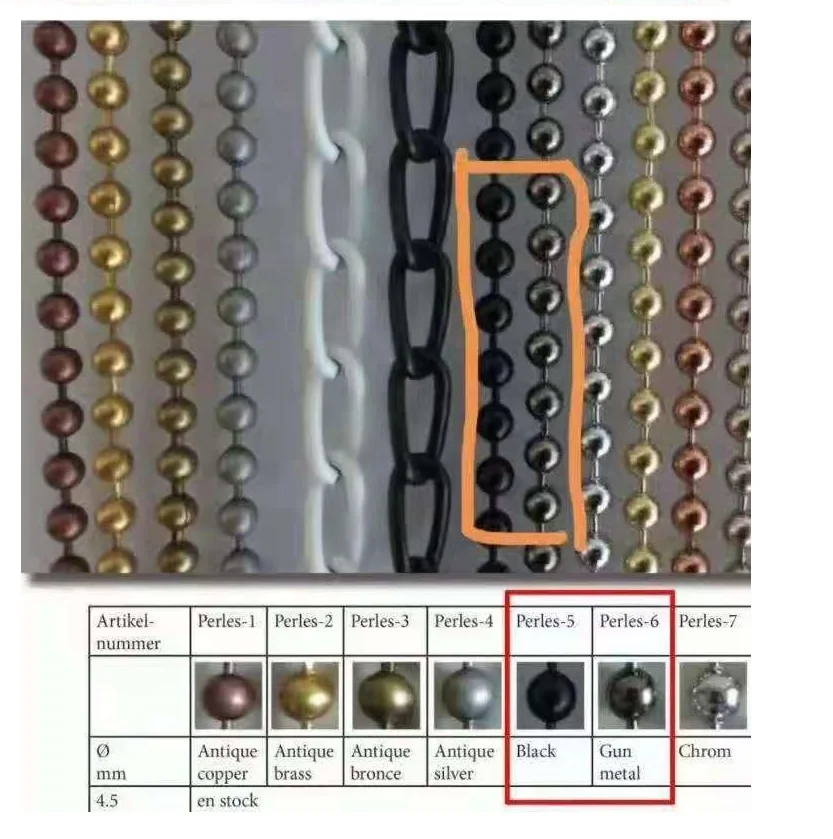 Zebra Roller Blinds  Chains Accessories with Brass Metal Plastic Stainless Steel Ball Chains Bead Components for Blinds  Stylish