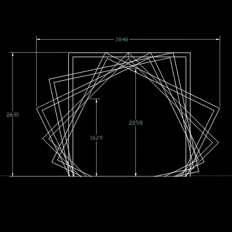 2019 New design stage background of LED Geometric time tunnel for event decoration