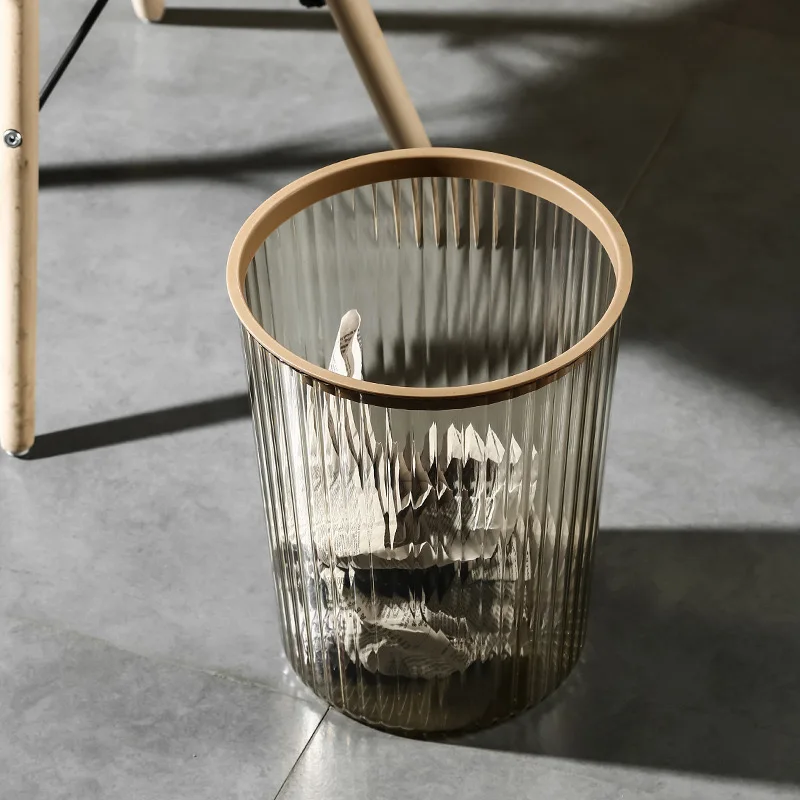 High Quality Hotel Supplies Dustbin Washroom Transparent Living Room Household Goods Dustbin