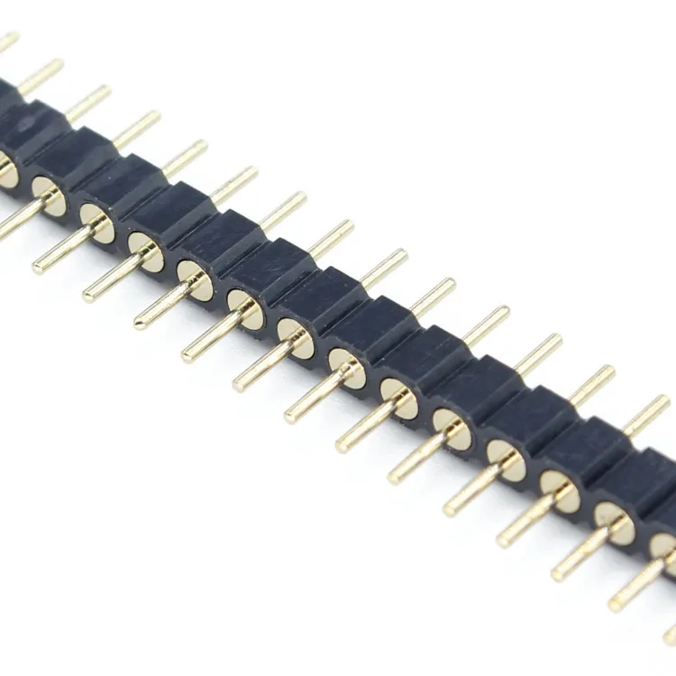 1x 40 1.27Mm 2.54 Pitch 40 Way Single Row 40 Pin Male Header 20 mm Connector Rgb 180 Degree Smt 1778 Round Pin Header 2.54