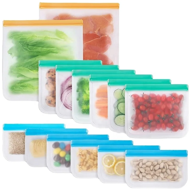 Zip lock Food Grade Flat Freezer Leakproof Sandwich reusable snack pet food storage bag
