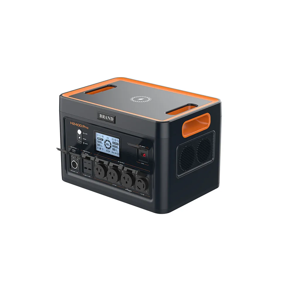 Outdoor High Capacity 2400W Lifepo4 Lithium Cell Camping Solar Generator Portable Power Station