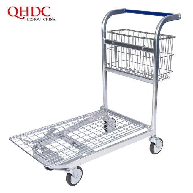 
Steel Hand Truck Cart Platform Trolley For Warehouse  (1600167529114)