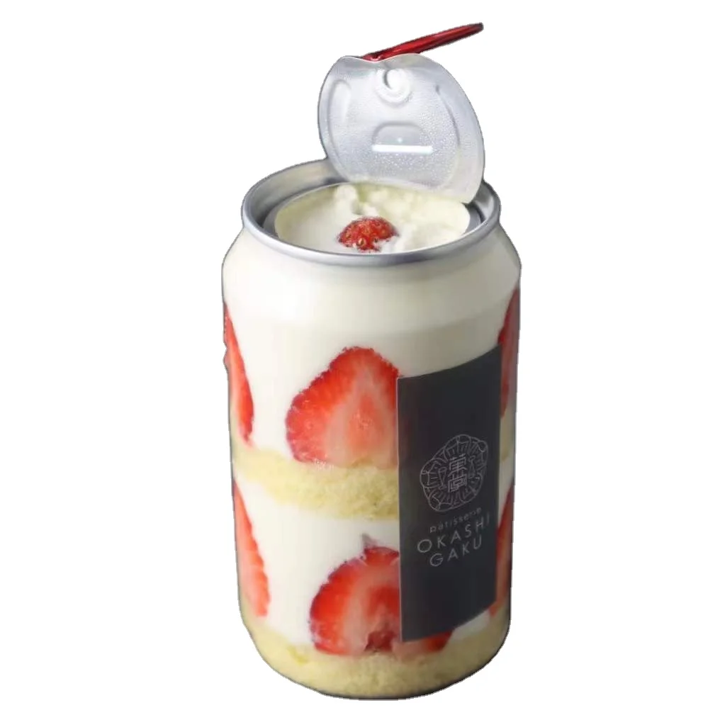 Manufacturer transparent beverage bottles plastic soda can with easy open lid