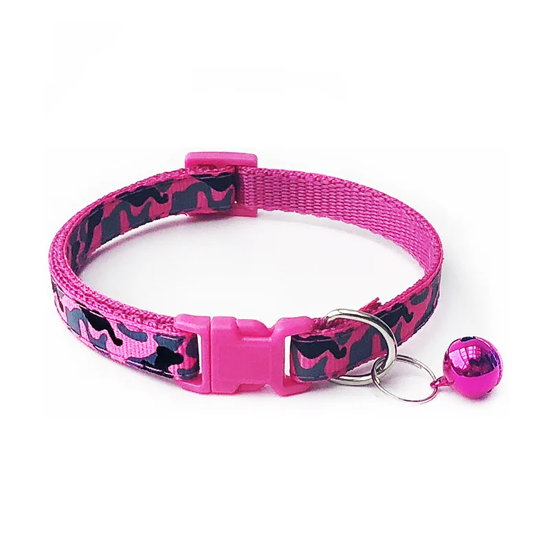 Pet Necklace Patch Collar Camouflage Print Adjustable Pet Collar for Dog Cat Puppy S/L 2 Sizes