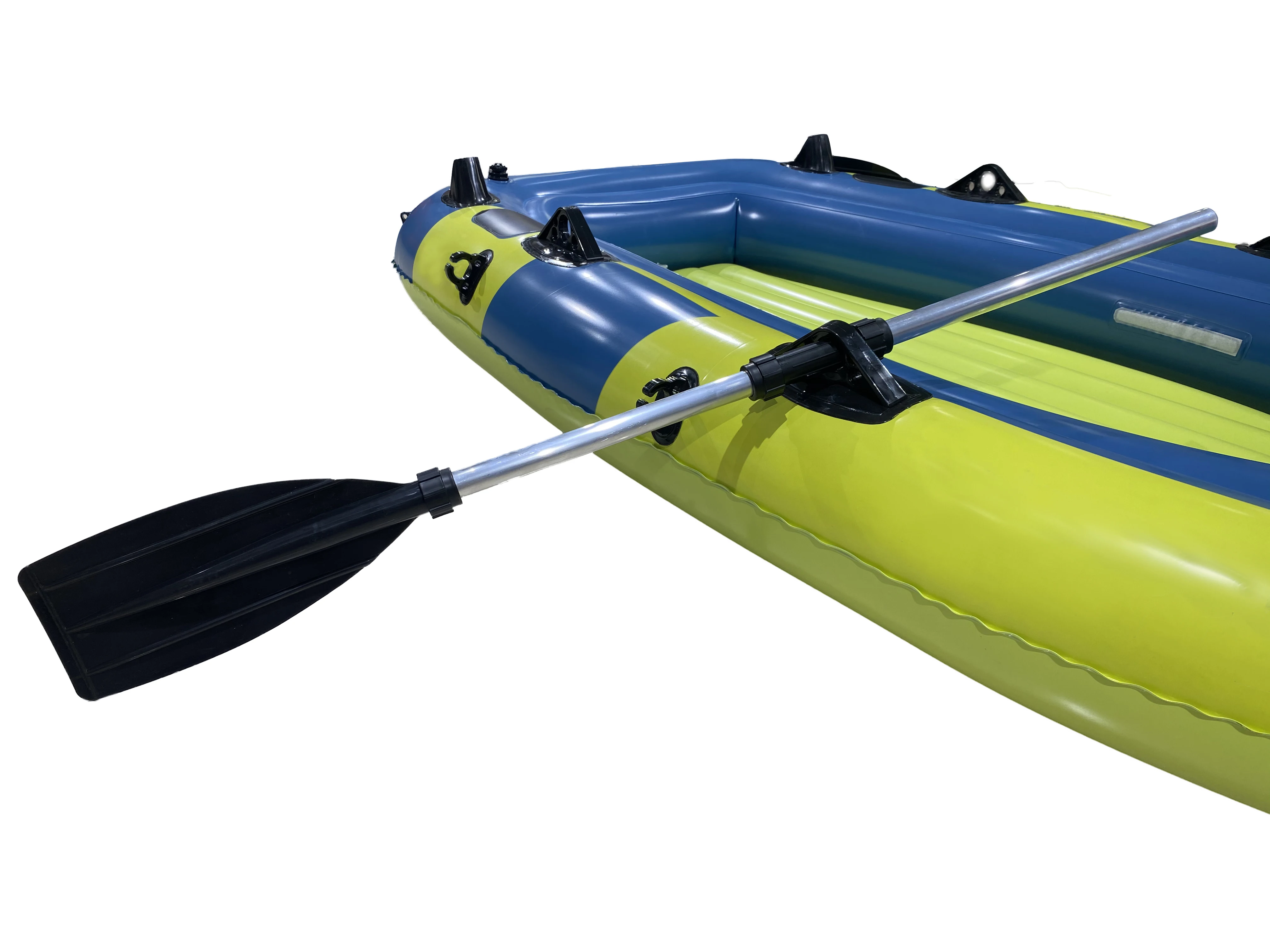 custom environmental friendly pvc portable inflatable air boat fishing rowing boat