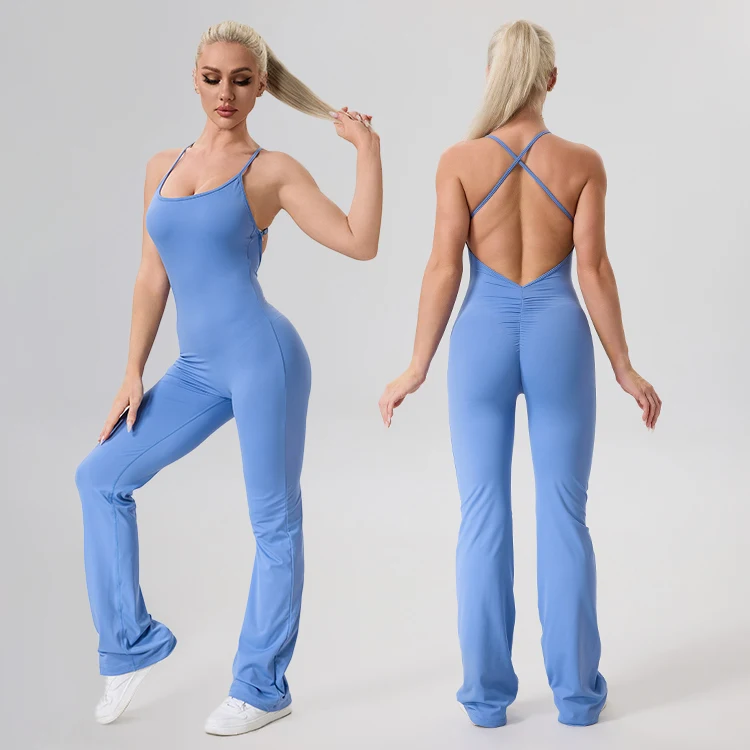 Scrunch Bum One Piece Workout Jumpsuit Active Wear Butt Lifting Fitness Sports Jumpsuit For Women Gym Yoga Jumpsuit One Piece