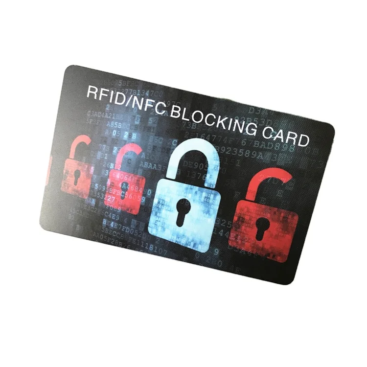 Hot stamping passize custom printed rfid blocking card keeping your bank cards 100% safe