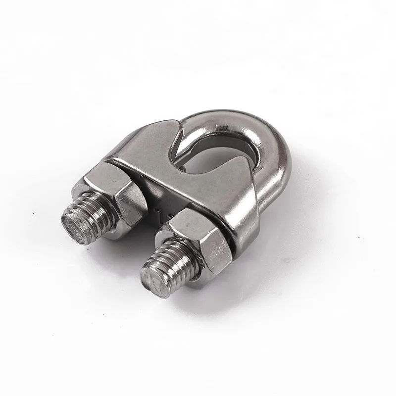 Factory Supply Ss304 Ss316 Saddle Wire Rope Cable Clip Clamp With U Bolt For Rigging Hardware