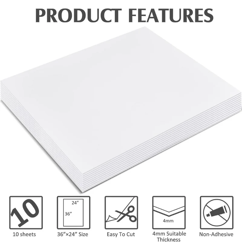 4mm Thick White Corrugated Plastic Sheet Waterproof Poster Board Indoor/Outdoor Use Garage Estate Sale Garden Ornaments Yard