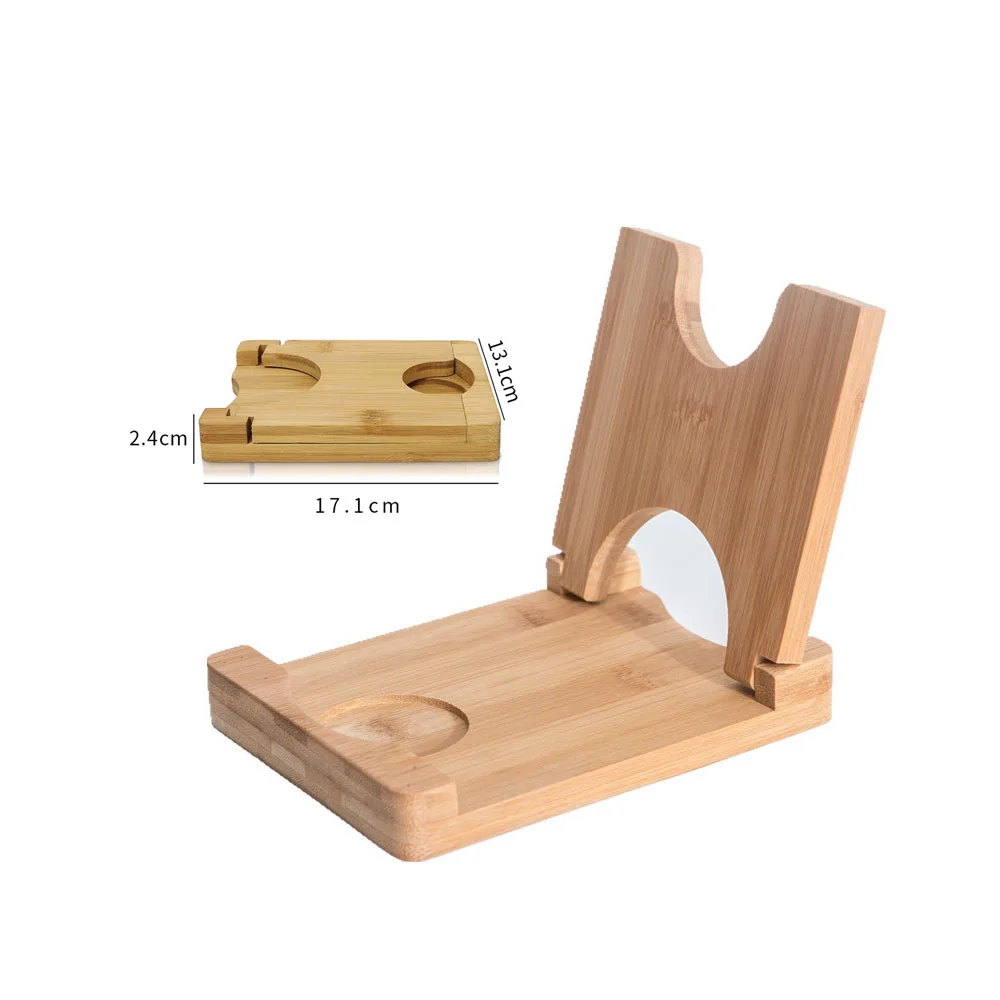 Custom Logo Chopstick and Spoon cooking utensil holder foldable bamboo spoon rest pot lid holder